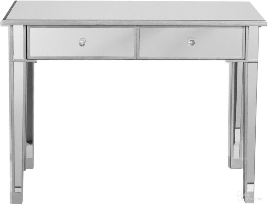 The appearance of 40 Inch Mirrored Glass Console Table and Drawers In Silver designed by Homeroots in the modern / contemporary interior design. This silver piece of furniture was selected by 1StopBedrooms from to add a touch of cosiness and style into your home. Sku: 402424. Material: Mirrored Glass.