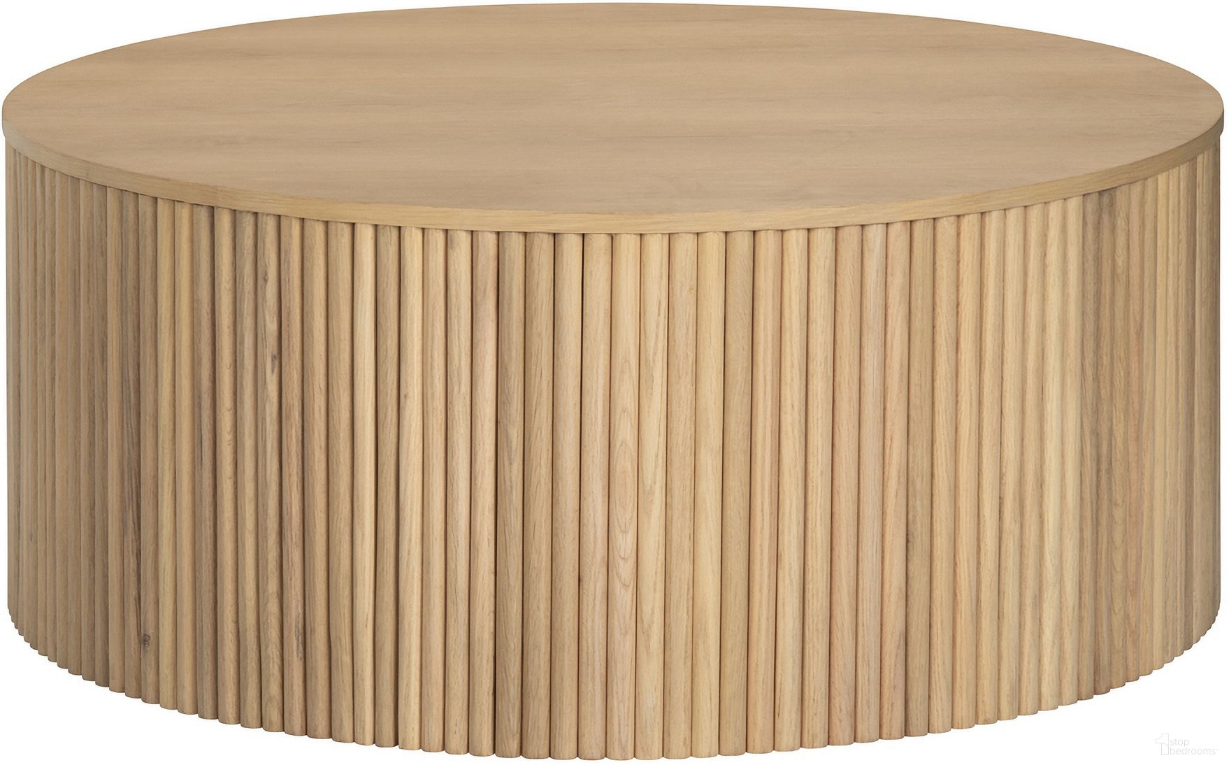 The appearance of 40 Inch Round Fluted Cocktail/Coffee Table In Brown designed by Crestview Collection in the coastal interior design. This brown piece of furniture was selected by 1StopBedrooms from to add a touch of cosiness and style into your home. Sku: CVFNR4850.
