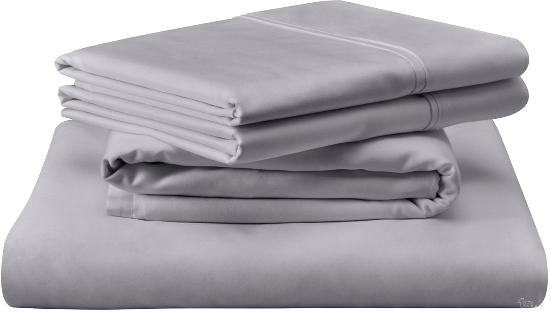 400 Thread Count Egyptian Split King Cotton Sheet Set In Cool Grey