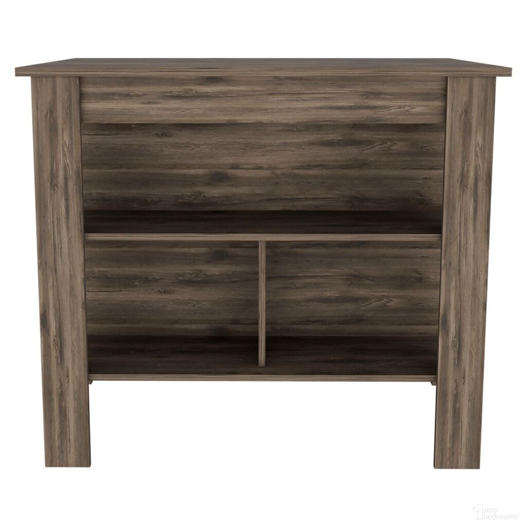 41 Inch Kitchen Island with Storage In Brown