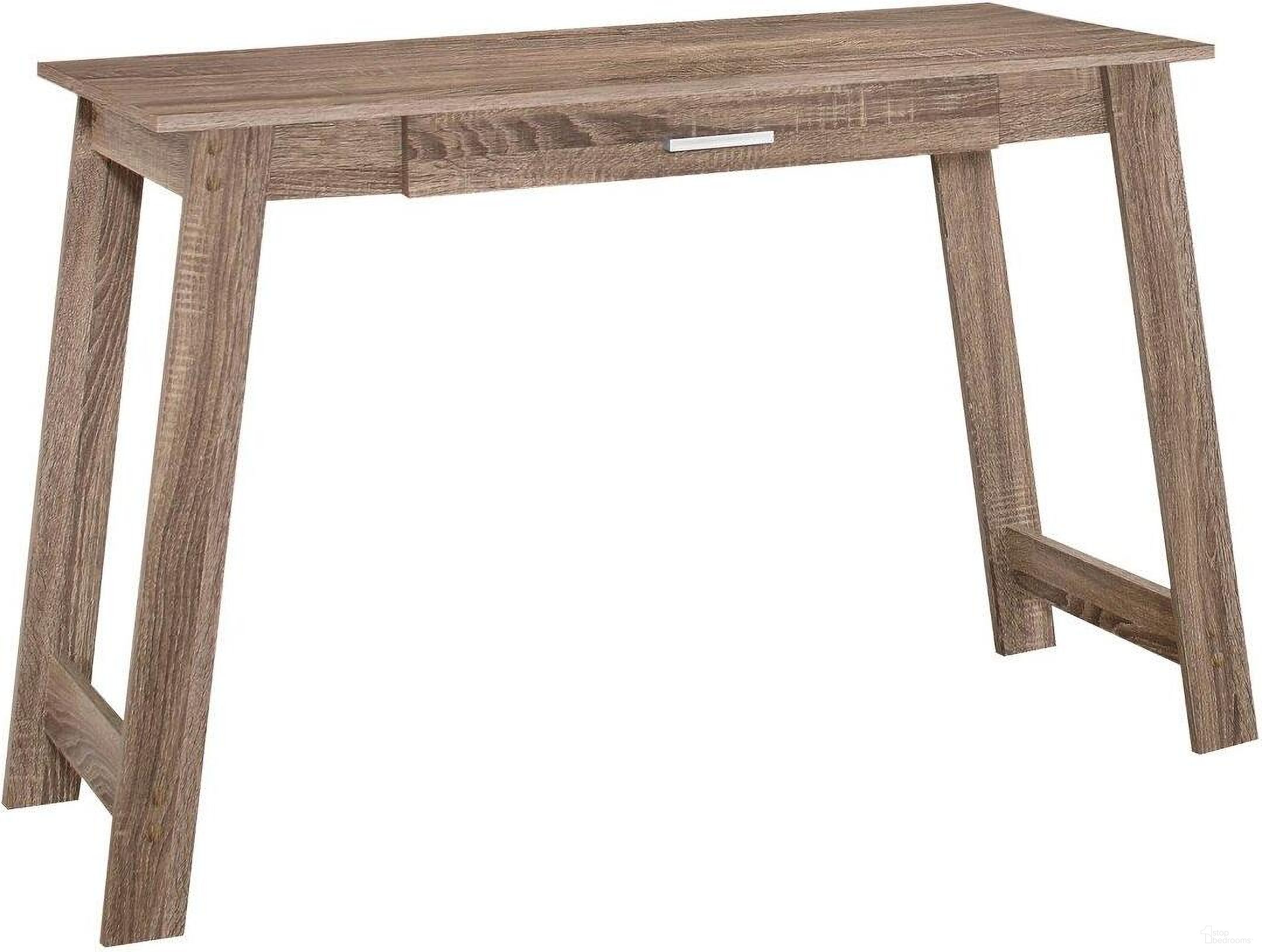 42 Inch Computer Desk In Dark Taupe With A Storage Drawer