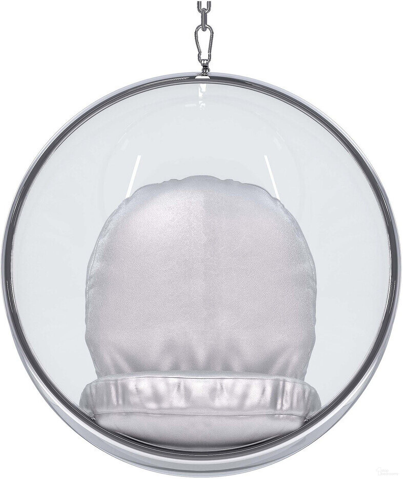 The appearance of 42 Inch Faux Leather Balloon Chair In Silver designed by Homeroots in the modern / contemporary interior design. This silver piece of furniture was selected by 1StopBedrooms from to add a touch of cosiness and style into your home. Sku: 520607. Material: Faux Leather.