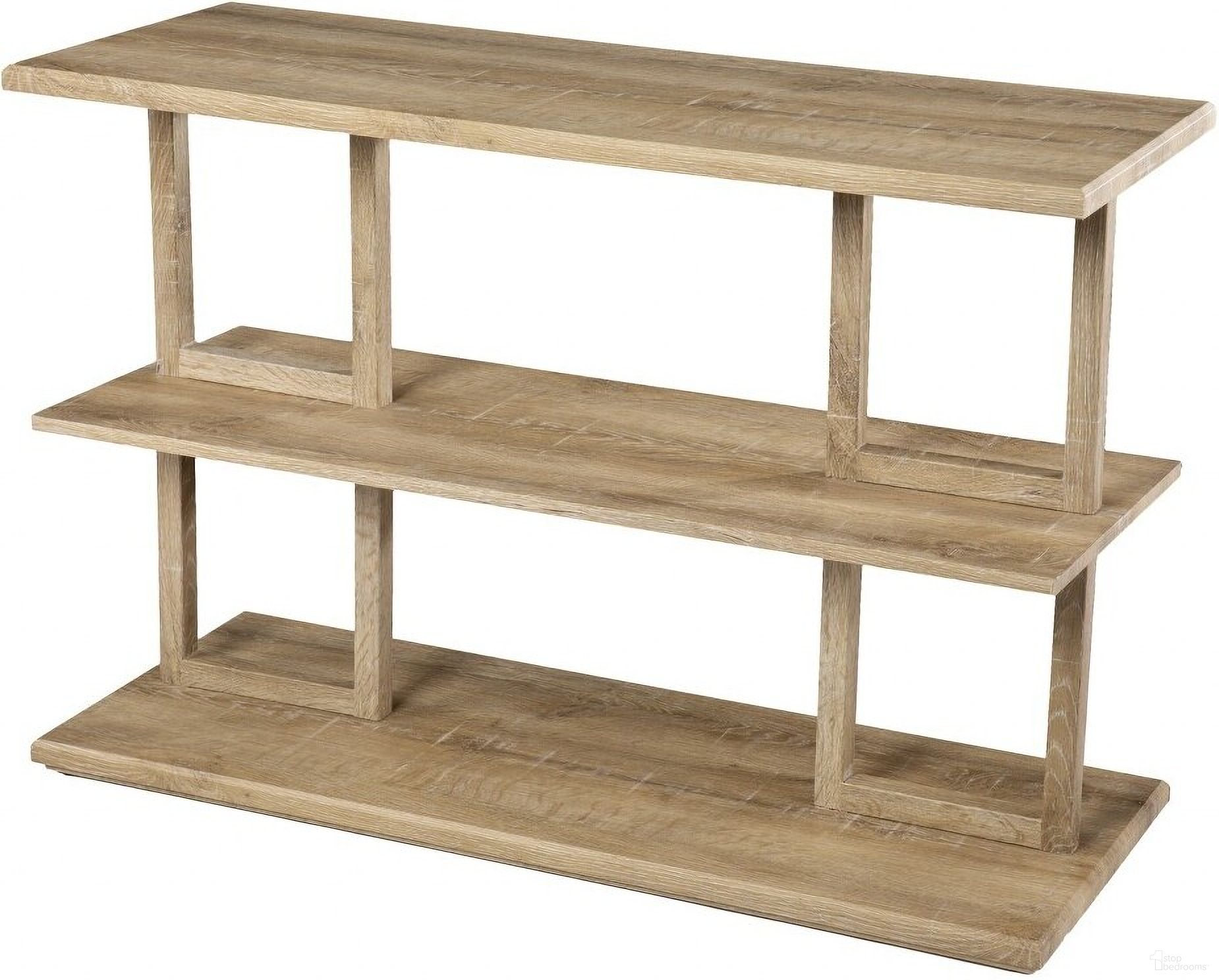 The appearance of 42 Inch Floor Shelf Console Table with Shelves In Natural designed by Homeroots in the transitional interior design. This natural piece of furniture  was selected by 1StopBedrooms from  to add a touch of cosiness and style into your home. Sku: 402417. Material: Wood.