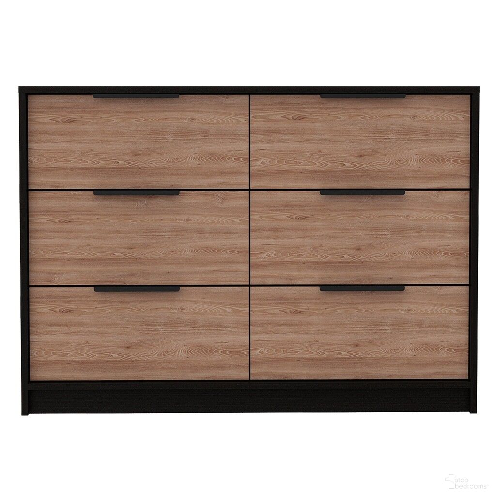 The appearance of 42 Inch Four Drawer Dresser In Black and Brown designed by Homeroots in the transitional interior design. This black and brown piece of furniture was selected by 1StopBedrooms from to add a touch of cosiness and style into your home. Sku: 403752. Material: Wood.