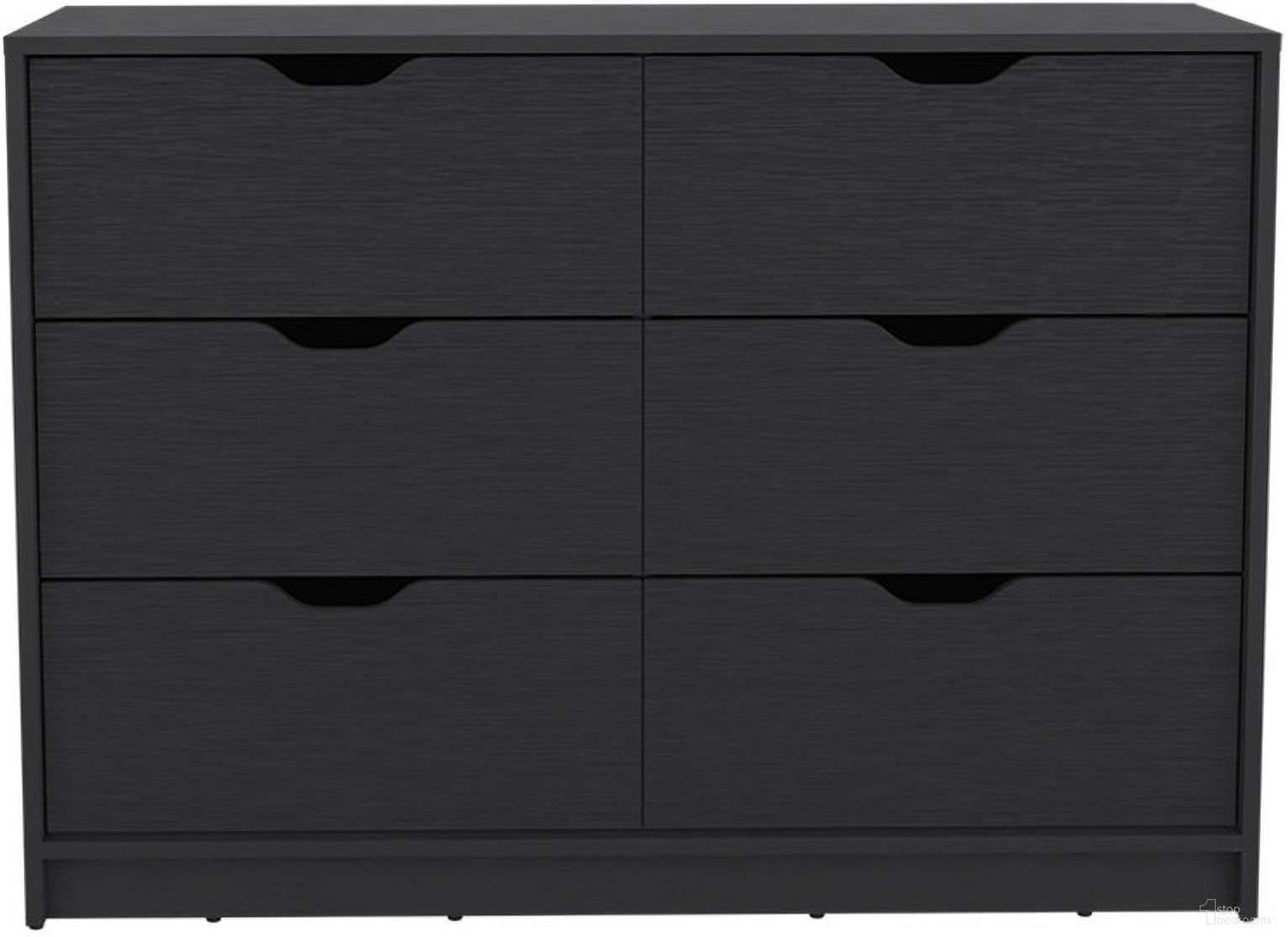 The appearance of 42 Inch Four Drawer Dresser In Black designed by Homeroots in the modern / contemporary interior design. This black piece of furniture was selected by 1StopBedrooms from to add a touch of cosiness and style into your home. Sku: 524960. Material: Wood.