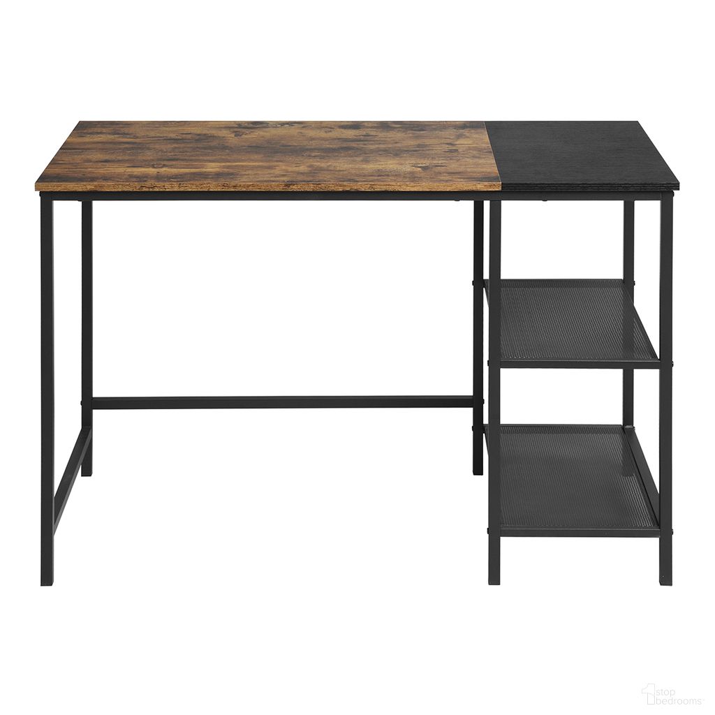 The appearance of 43 Inch Wood and Metal H-Shape Computer Desk In Black and Brown designed by Homeroots in the modern / contemporary interior design. This black and brown piece of furniture was selected by 1StopBedrooms from to add a touch of cosiness and style into your home. Sku: 568047. Material: Wood.