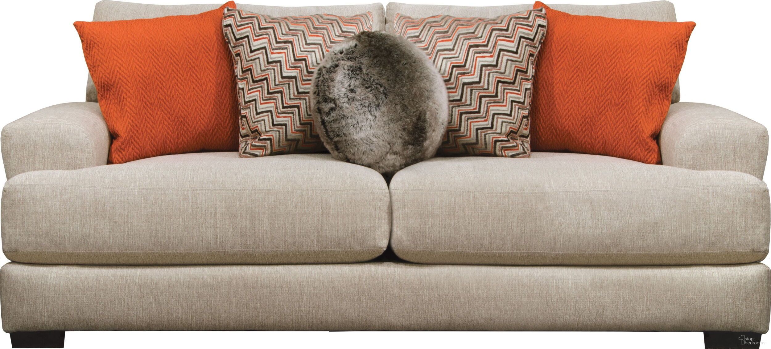 The appearance of Ava Cashew Sofa With USB Port designed by Jackson in the transitional interior design. This beige piece of furniture was selected by 1StopBedrooms from Ava Collection to add a touch of cosiness and style into your home. Sku: 449813179636287024. Material: Polyester.