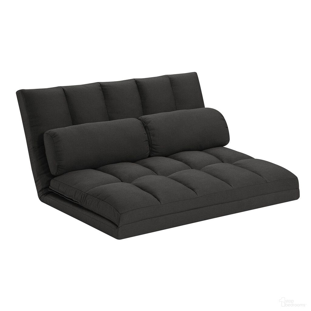 The appearance of 45 Inch Futon Convertible Sleeper Loveseat and Toss Pillows In Dark Gray designed by Homeroots in the modern / contemporary interior design. This dark gray piece of furniture  was selected by 1StopBedrooms from  to add a touch of cosiness and style into your home. Sku: 526470. Material: Fabric.
