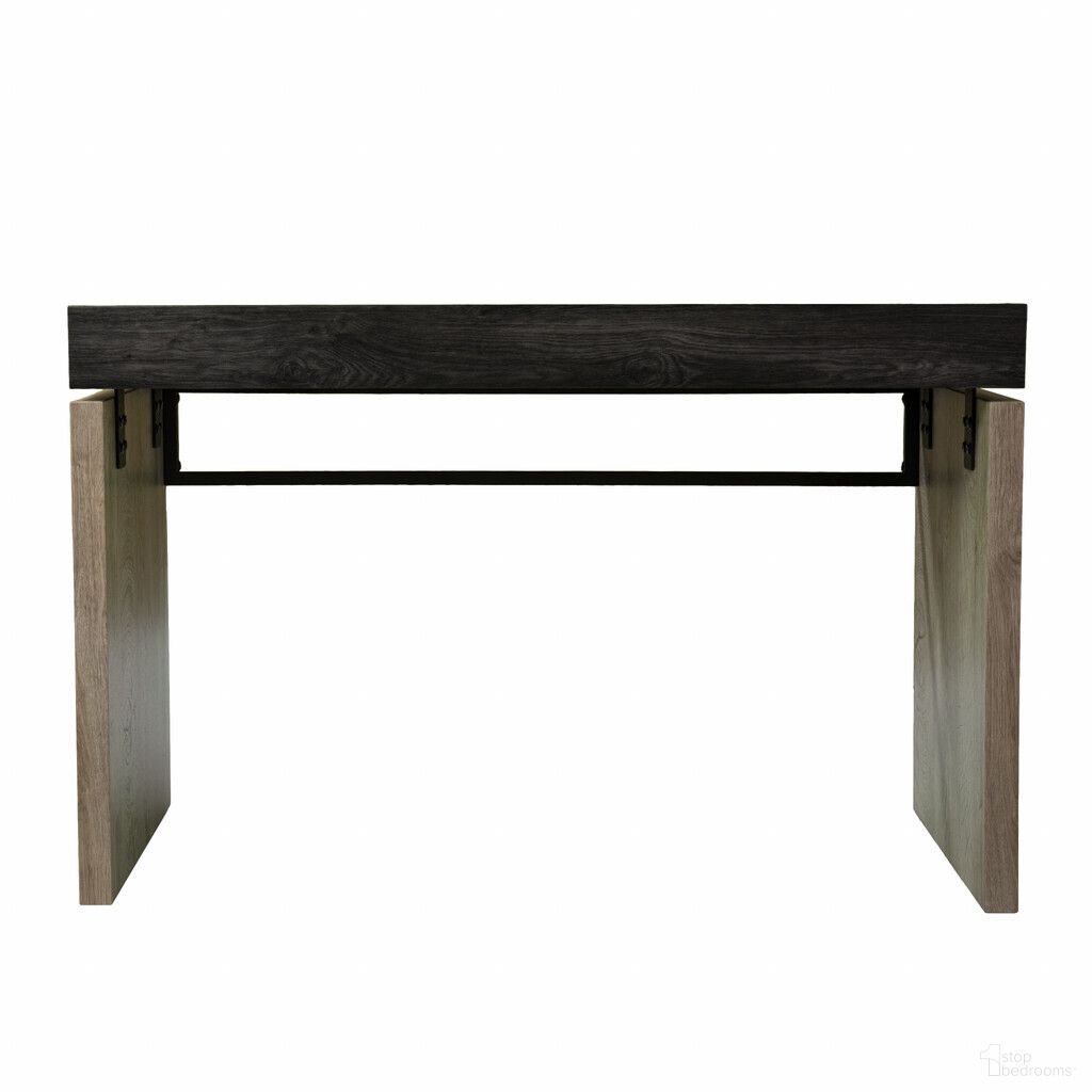 The appearance of 45 Inch Writing Desk In Black and Brown designed by Homeroots in the modern / contemporary interior design. This black and brown piece of furniture was selected by 1StopBedrooms from to add a touch of cosiness and style into your home. Sku: 402075. Material: Wood.