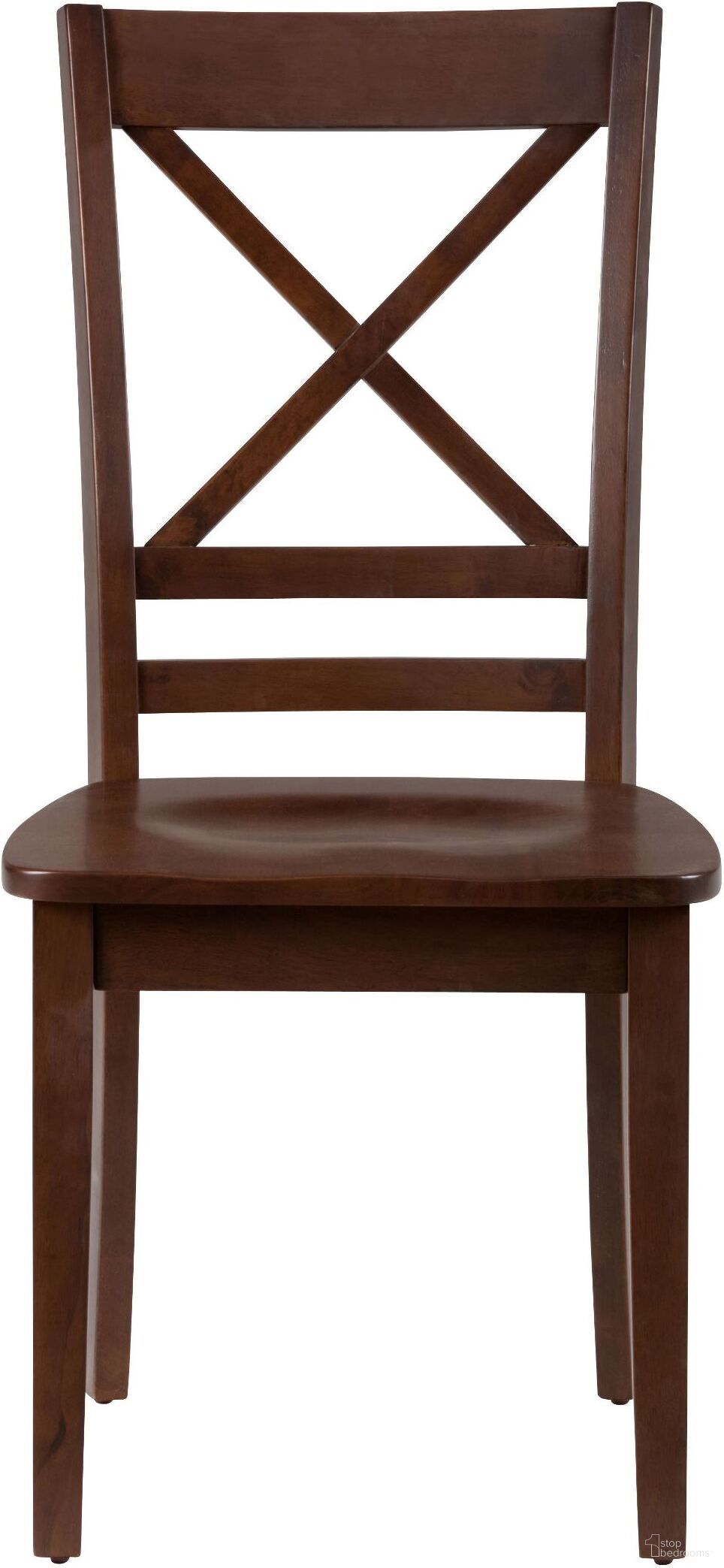The appearance of Simplicity Cross Back Dining Chair Set of 2 In Caramel designed by Jofran in the transitional interior design. This caramel piece of furniture was selected by 1StopBedrooms from Simplicity Collection to add a touch of cosiness and style into your home. Sku: 452-806KD. Material: Acacia. Chair Type: Side Chair.