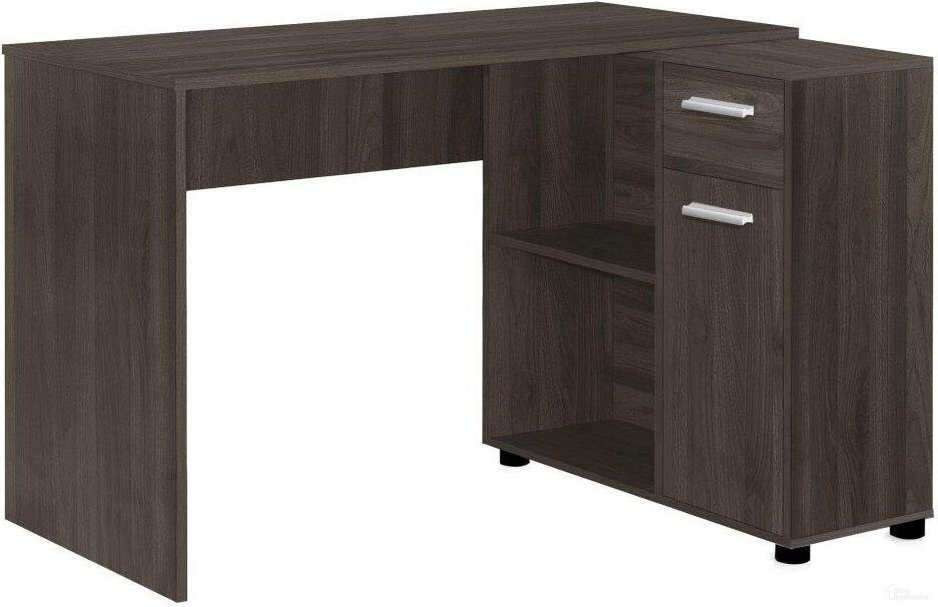 The appearance of 46 Inch Brown Oak With Storage Cabinet Computer Desk designed by Monarch Specialties in the modern / contemporary interior design. This oak piece of furniture  was selected by 1StopBedrooms from  to add a touch of cosiness and style into your home. Sku: I 7349. Material: Laminate.