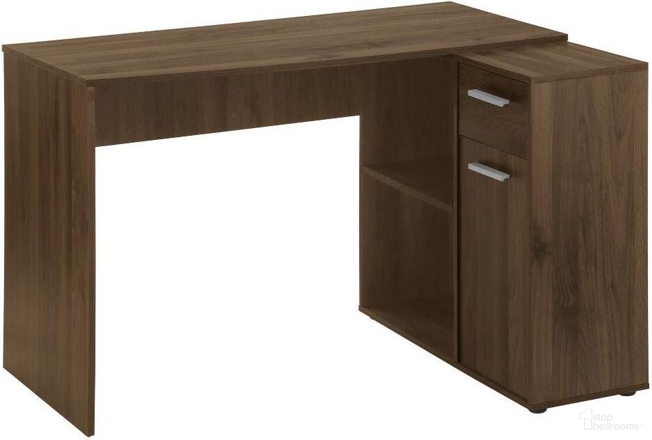 46 Inch Dark Walnut With Storage Cabinet Computer Desk