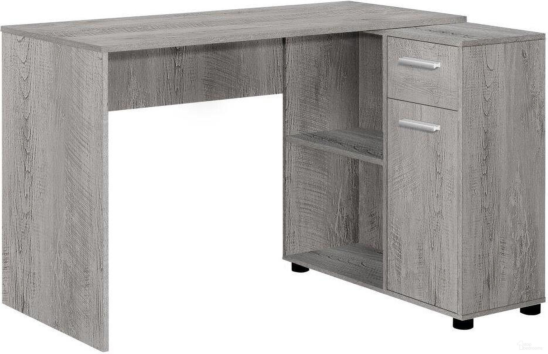 46 Inch Industrial Grey With Storage Cabinet Compter Desk