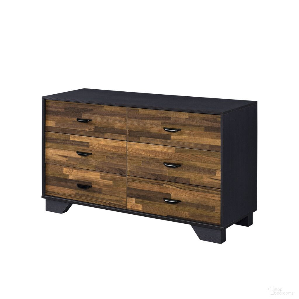 The appearance of 47 Inch and Finish Manufactured Wood Six Drawer Double Dresser In Walnut Black designed by Homeroots in the modern / contemporary interior design. This walnut black piece of furniture was selected by 1StopBedrooms from to add a touch of cosiness and style into your home. Sku: 490489. Material: Wood.