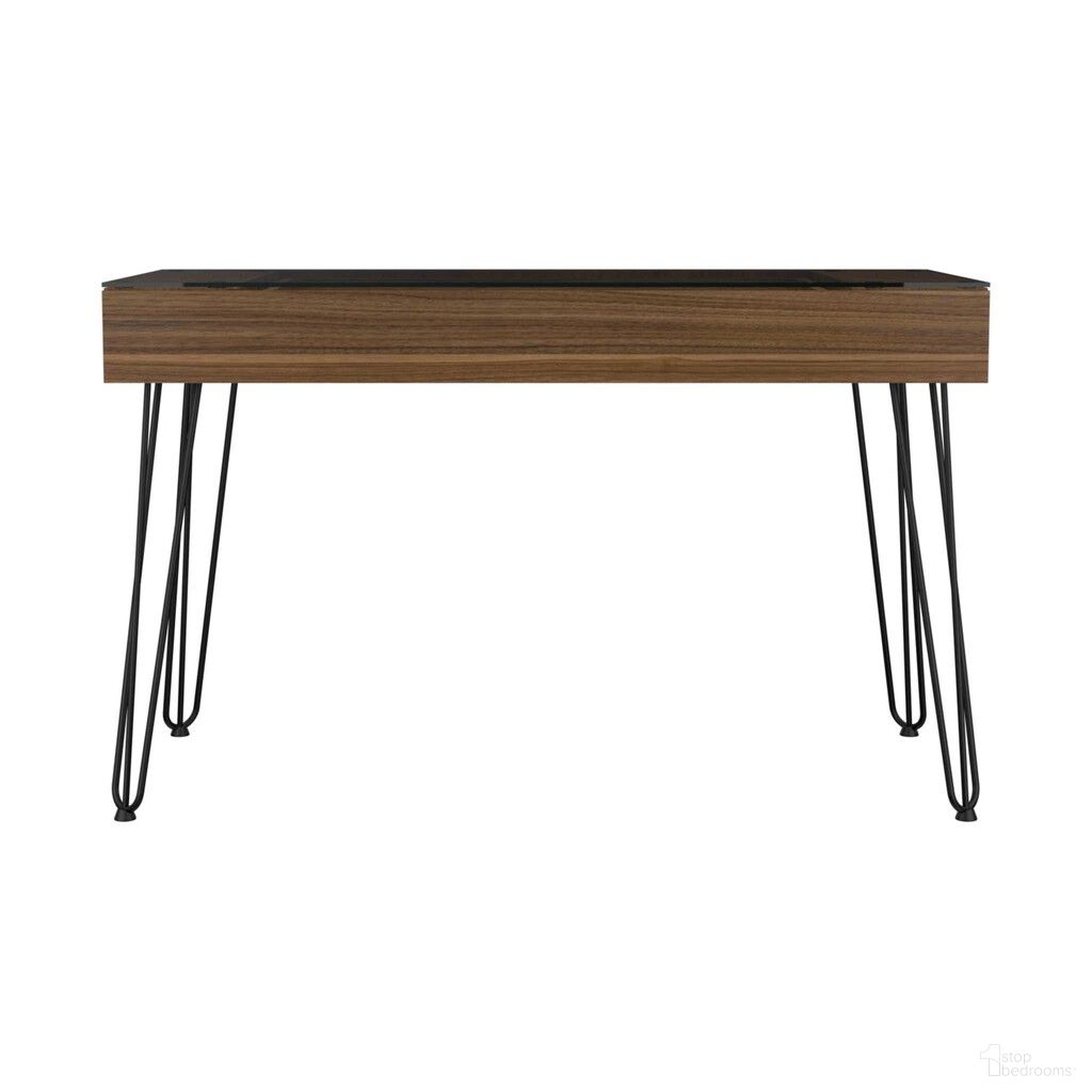 The appearance of 47 Inch Computer Desk In Black and Brown designed by Homeroots in the modern / contemporary interior design. This black and brown piece of furniture  was selected by 1StopBedrooms from  to add a touch of cosiness and style into your home. Sku: 403801. Material: Wood.