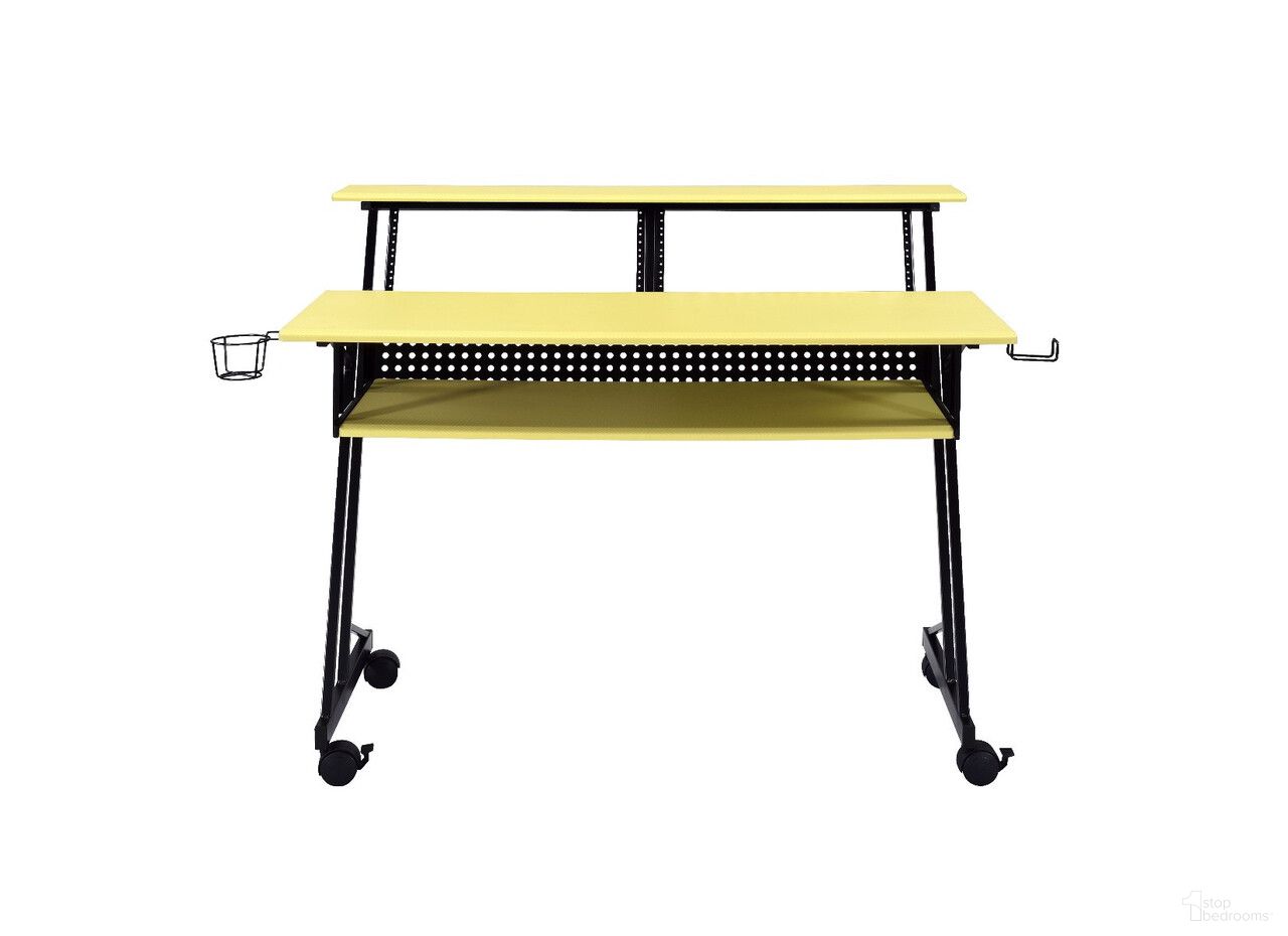 The appearance of 47 Inch Computer Desk In Black and Yellow designed by Homeroots in the modern / contemporary interior design. This black/yellow piece of furniture was selected by 1StopBedrooms from to add a touch of cosiness and style into your home. Sku: 491457.