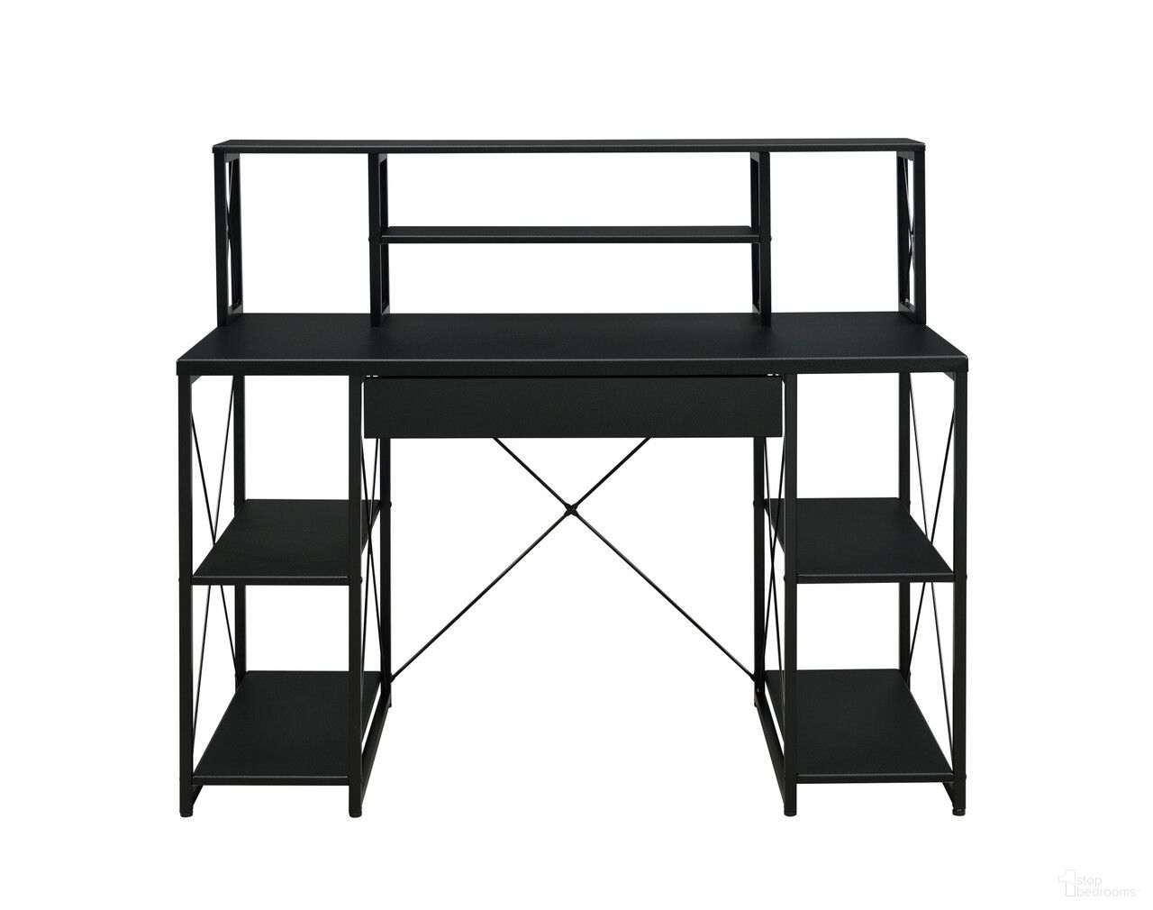 The appearance of 47 Inch Computer Desk In Black designed by Homeroots in the modern / contemporary interior design. This black piece of furniture was selected by 1StopBedrooms from to add a touch of cosiness and style into your home. Sku: 491449.