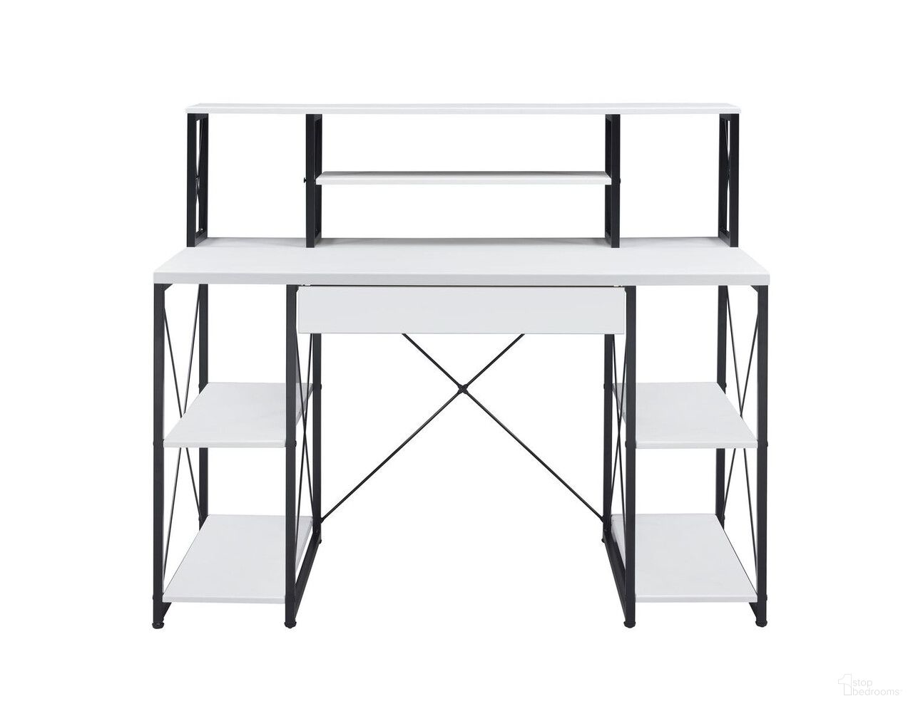 47 Inch Computer Desk In White and Black