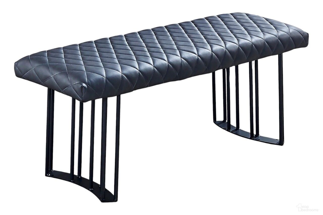 The appearance of 47 Inch Faux Leather Upholstered Dining Bench In Black and Dark Gray designed by Homeroots in the modern / contemporary interior design. This black and dark gray piece of furniture was selected by 1StopBedrooms from to add a touch of cosiness and style into your home. Sku: 553872. Material: Faux Leather.