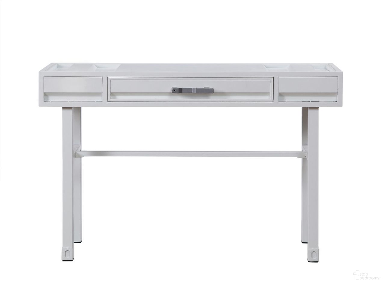 47 Inch Iron Vanity Table In White