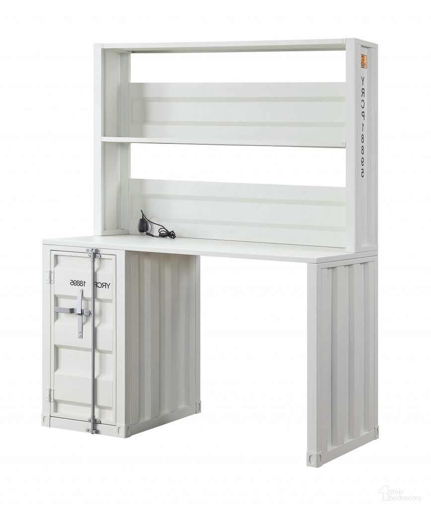 47 Inch Metal Writing Desk In White