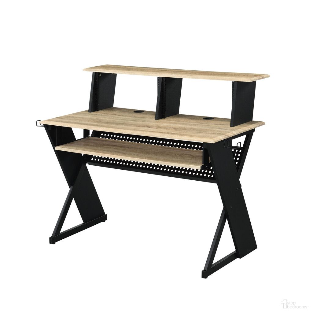 47 Inch Music Desk In Black and Natural