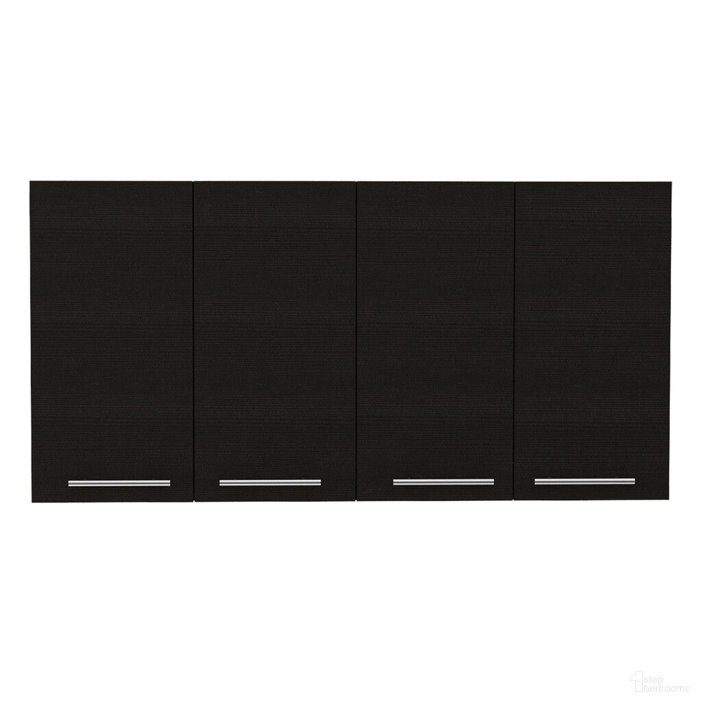 The appearance of 47 Inch Wood Wall Mounted Accent Cabinet with Four Doors In Black designed by Homeroots in the modern / contemporary interior design. This black piece of furniture was selected by 1StopBedrooms from to add a touch of cosiness and style into your home. Sku: 478201. Material: Wood.
