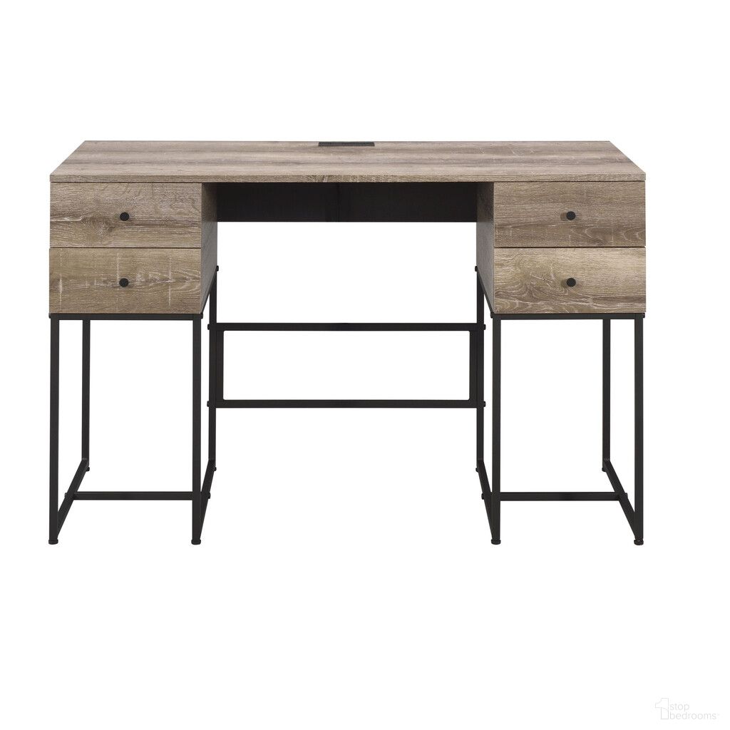 The appearance of 47 Inch Writing Desk with Four Drawers In Black and Brown designed by Homeroots in the transitional interior design. This black and brown piece of furniture was selected by 1StopBedrooms from to add a touch of cosiness and style into your home. Sku: 491421. Material: Wood.