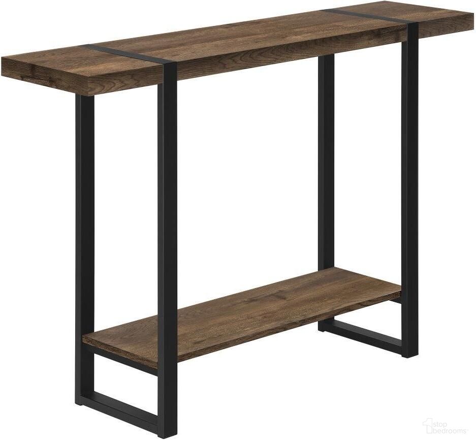 The appearance of 48 Inch Accent Table In Brown Reclaimed Wood-Look And Black designed by Monarch Specialties in the modern / contemporary interior design. This brown piece of furniture was selected by 1StopBedrooms from to add a touch of cosiness and style into your home. Sku: I 2851. Material: MDF.