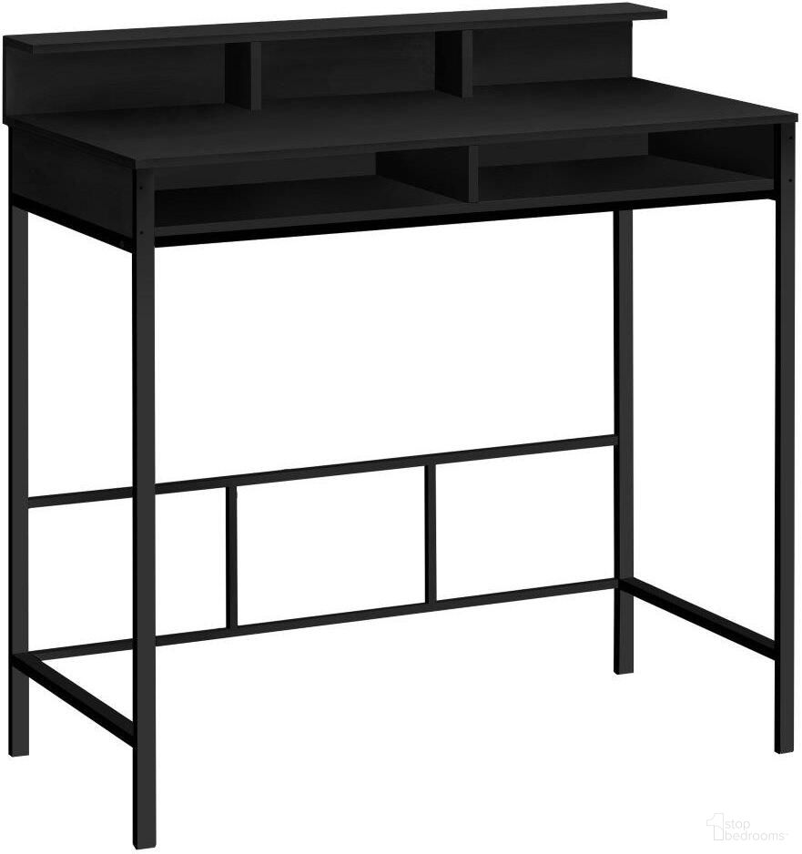 The appearance of 48 Inch Black And Black Standing Height Computer Desk designed by Monarch Specialties in the modern / contemporary interior design. This black piece of furniture was selected by 1StopBedrooms from to add a touch of cosiness and style into your home. Sku: I 7700. Material: Metal.