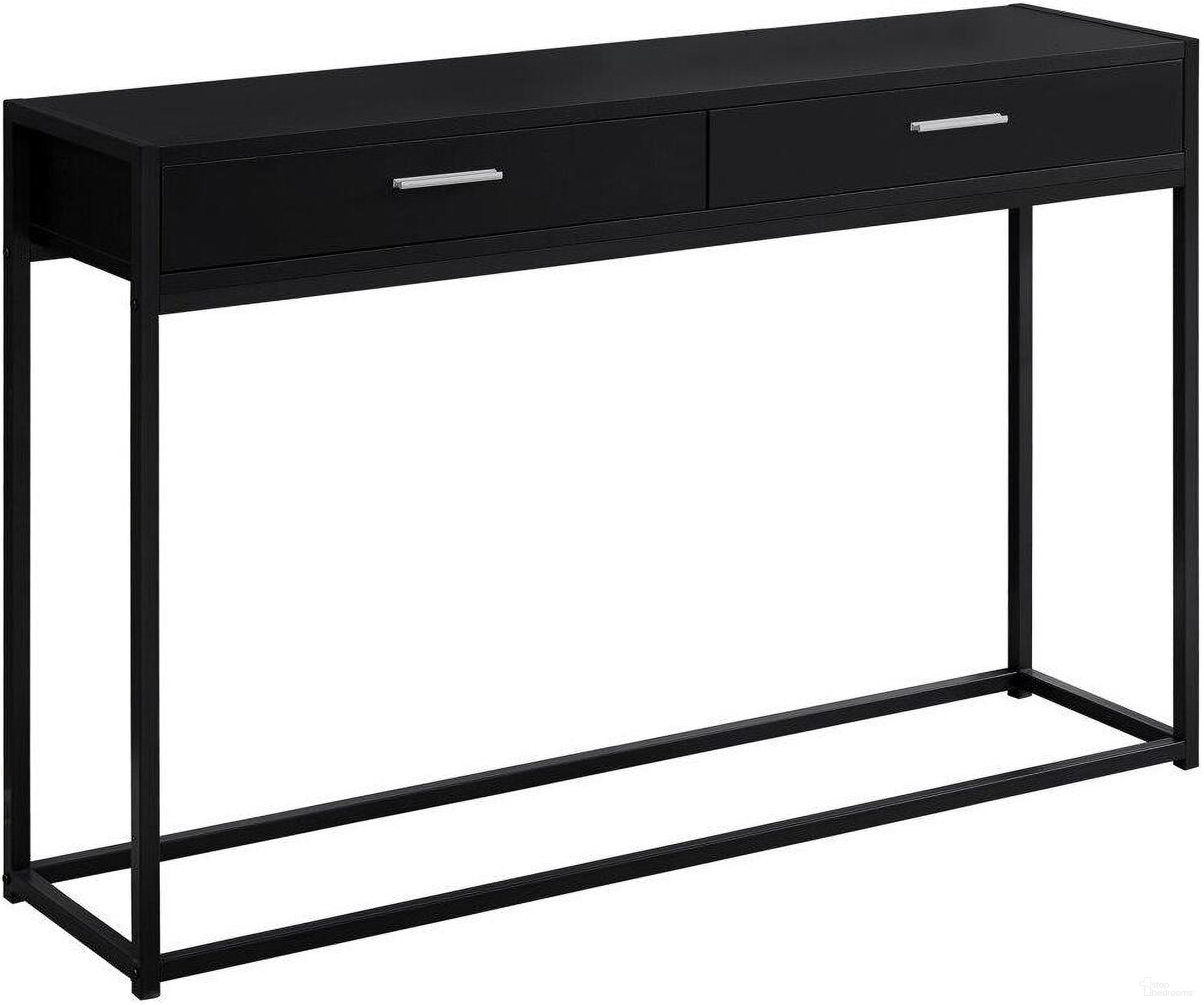 48 Inch Black Metal Hall Console