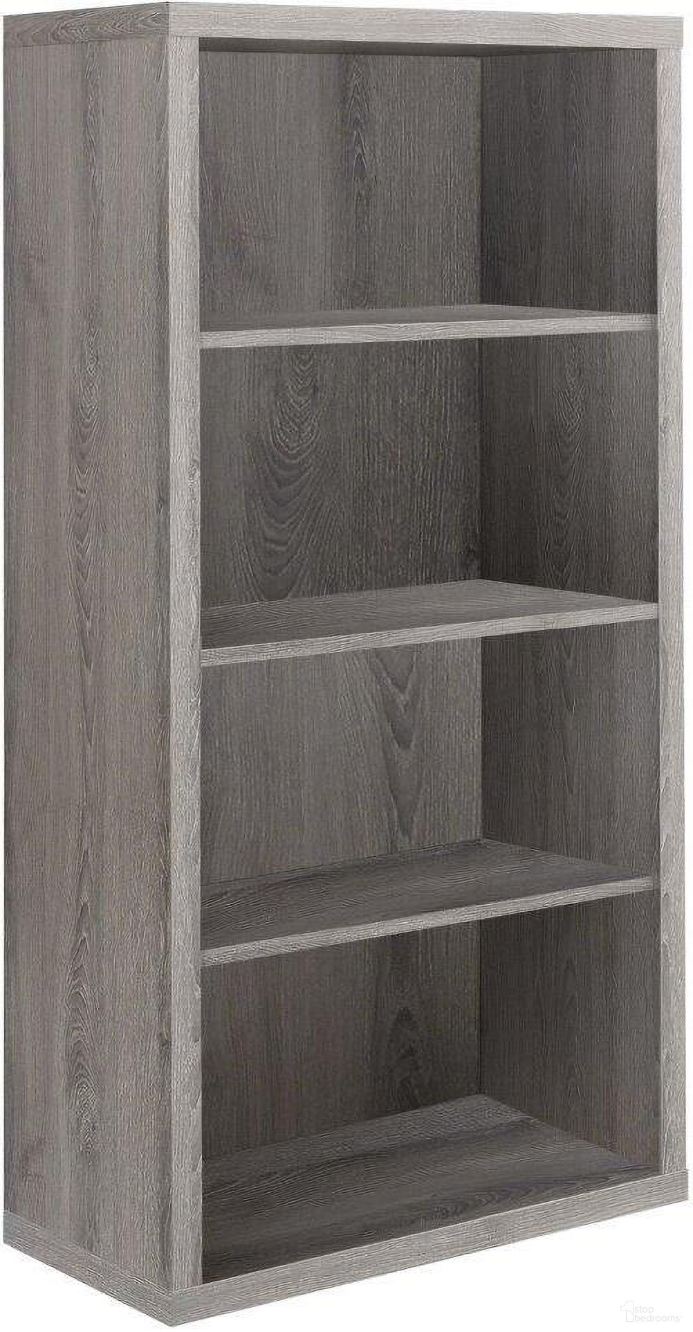 The appearance of 48 Inch Bookcase In Dark Taupe With Adjustable Shelves designed by Monarch Specialties in the modern / contemporary interior design. This dark taupe piece of furniture  was selected by 1StopBedrooms from  to add a touch of cosiness and style into your home. Sku: I 7060. Material: MDF.