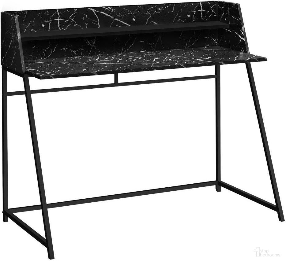 The appearance of 48 Inch Computer Desk In Black Marble Look I 7544 designed by Monarch Specialties in the modern / contemporary interior design. This black marble piece of furniture was selected by 1StopBedrooms from to add a touch of cosiness and style into your home. Sku: I 7544. Material: Metal.