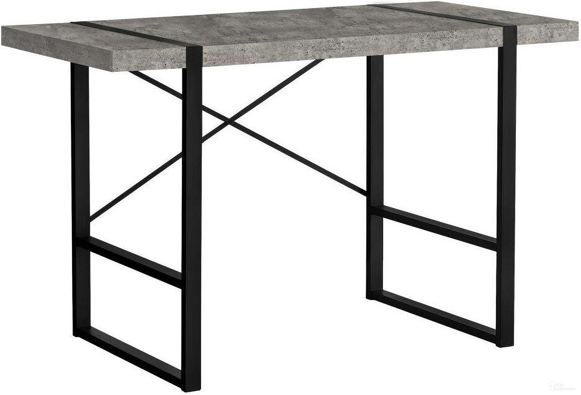 48 Inch Computer Desk In Grey Concrete Look