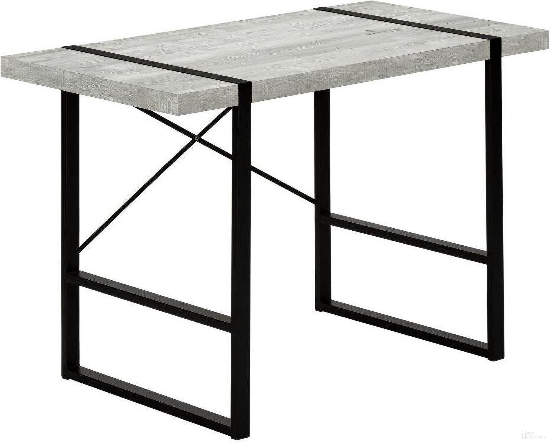48 Inch Computer Desk In Grey Reclaimed Wood I 7316