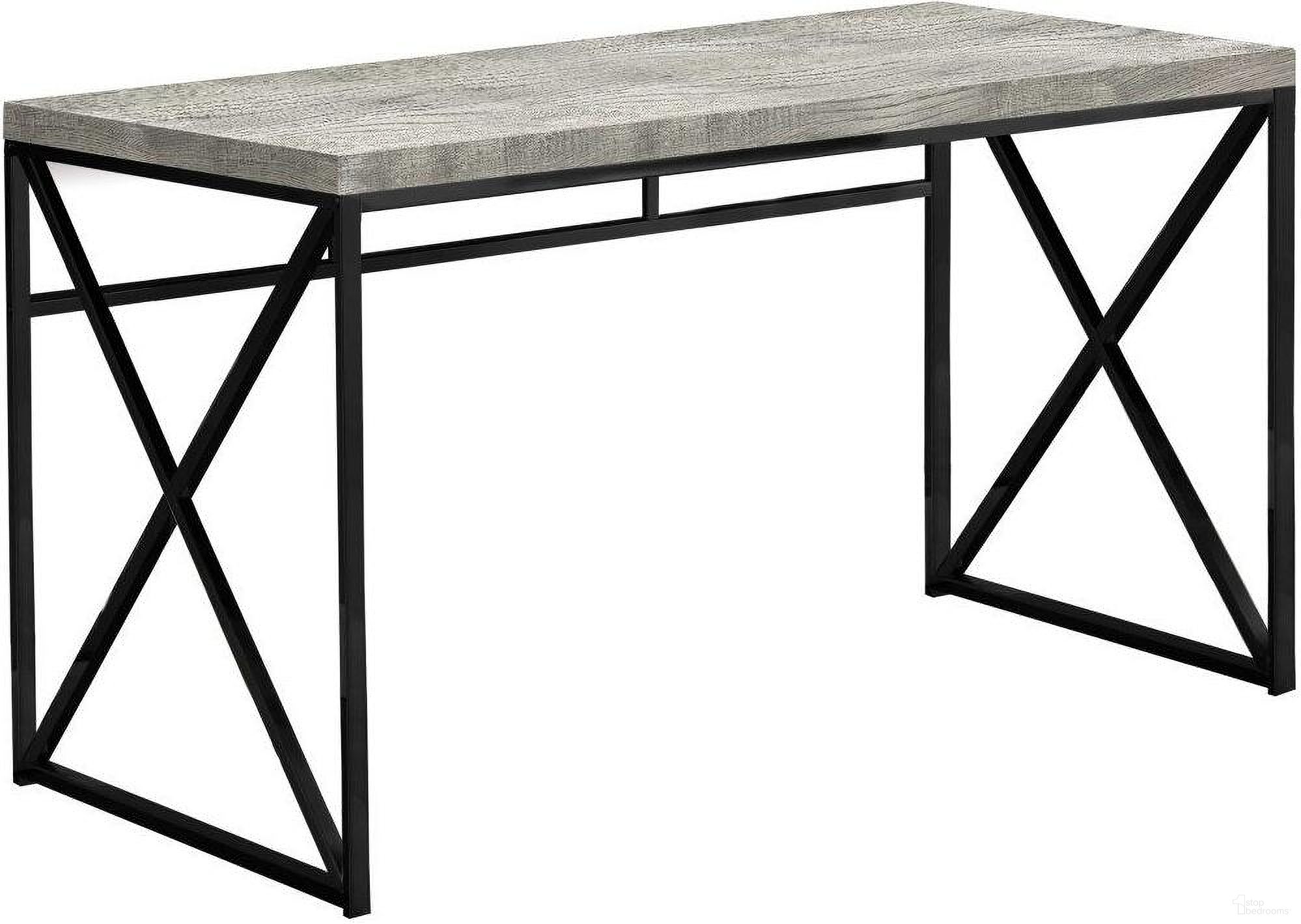 48 Inch Computer Desk In Grey Reclaimed Wood I 7451