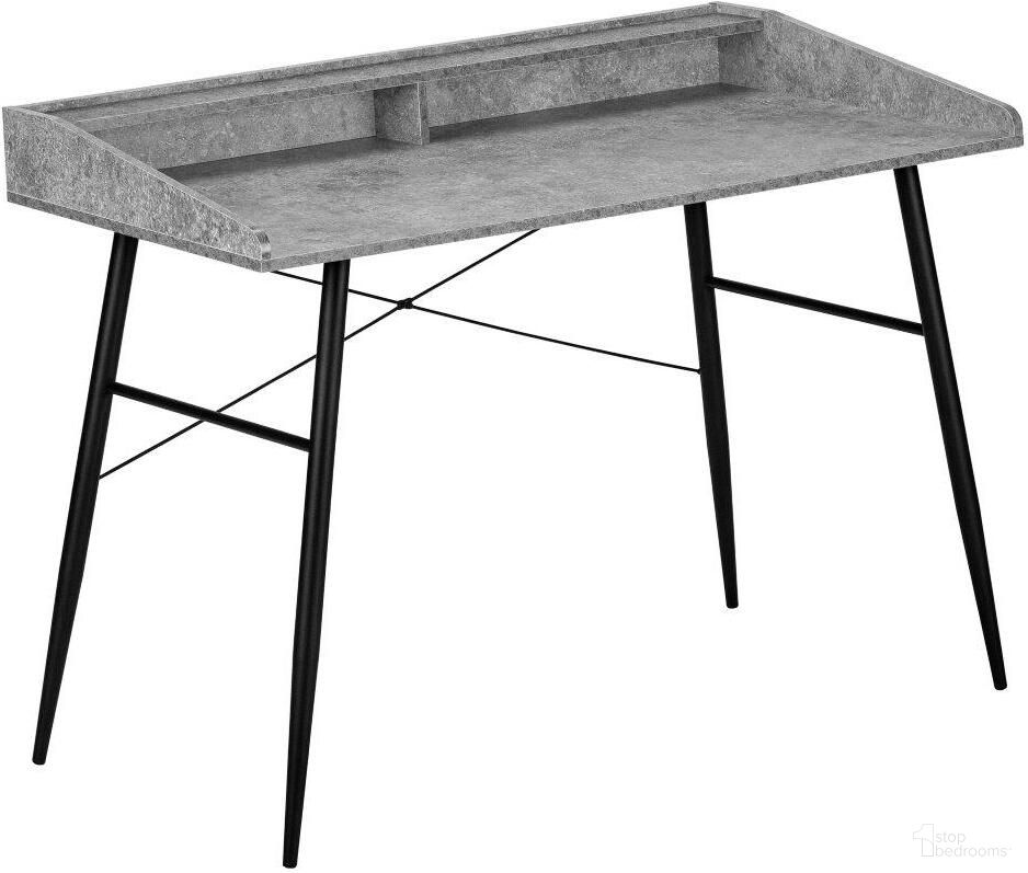 The appearance of 48 Inch Computer Desk In Grey Stone Look I 7540 designed by Monarch Specialties in the modern / contemporary interior design. This grey stone piece of furniture was selected by 1StopBedrooms from to add a touch of cosiness and style into your home. Sku: I 7540. Material: Metal.