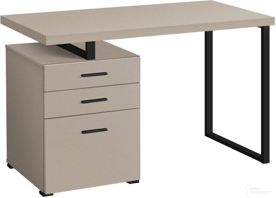 The appearance of 48 Inch Computer Desk In Modern Taupe I 7644 designed by Monarch Specialties in the modern / contemporary interior design. This taupe piece of furniture  was selected by 1StopBedrooms from  to add a touch of cosiness and style into your home. Sku: I 7644. Material: Plastic.
