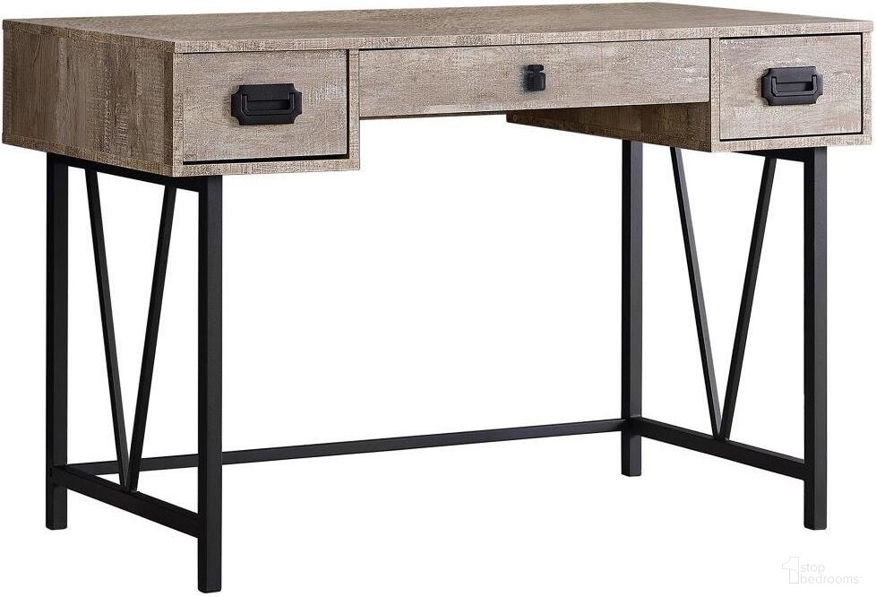 The appearance of 48 Inch Computer Desk In Taupe Reclaimed Wood I 7414 designed by Monarch Specialties in the modern / contemporary interior design. This taupe piece of furniture was selected by 1StopBedrooms from to add a touch of cosiness and style into your home. Sku: I 7414. Material: MDF.