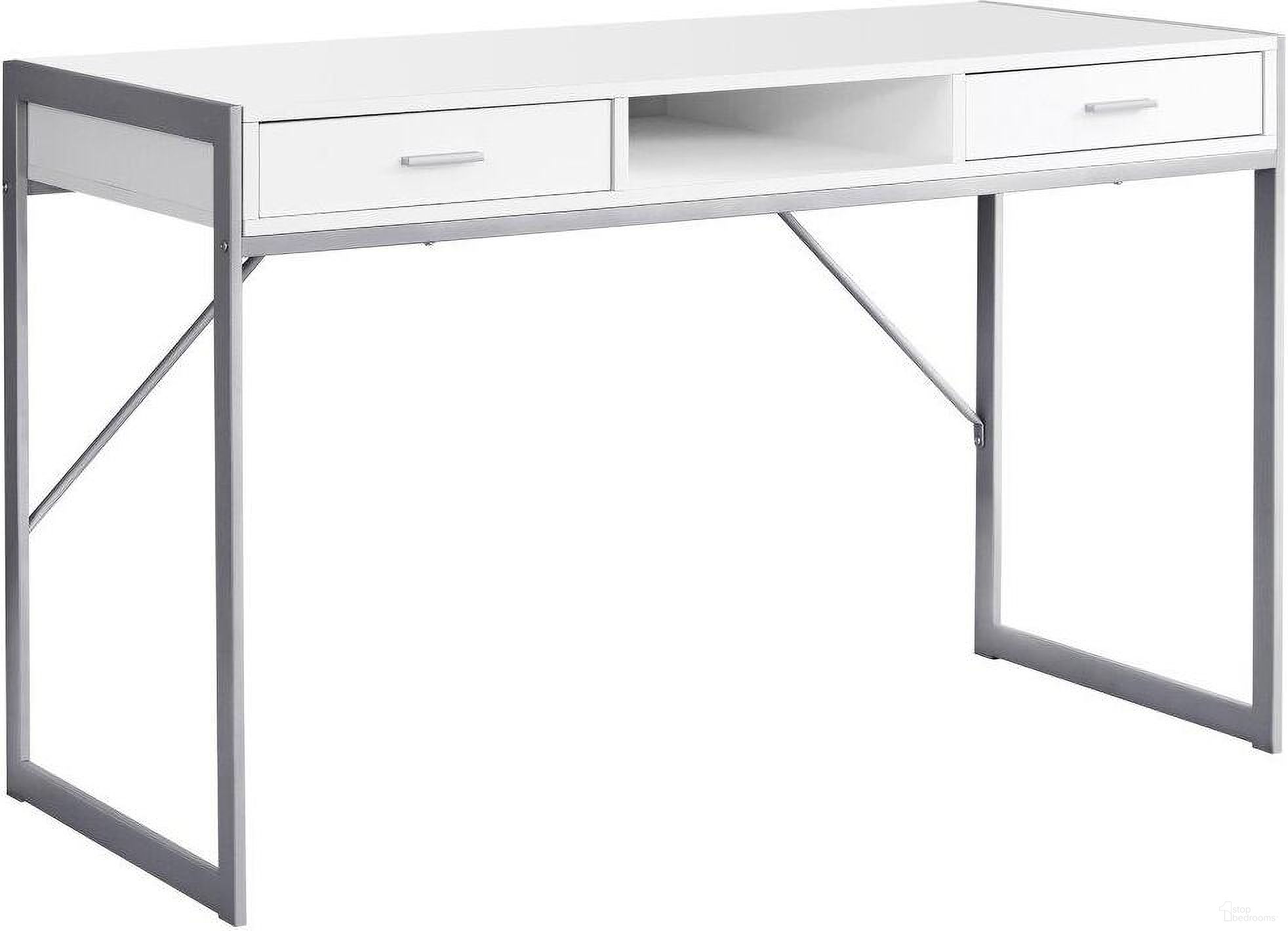 The appearance of 48 Inch Computer Desk In White I 7364 designed by Monarch Specialties in the modern / contemporary interior design. This white piece of furniture was selected by 1StopBedrooms from to add a touch of cosiness and style into your home. Sku: I 7364. Material: MDF.