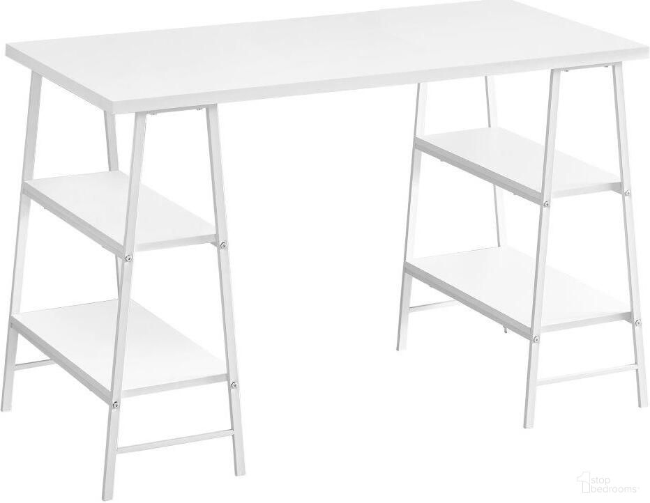 The appearance of 48 Inch Computer Desk In White I 7521 designed by Monarch Specialties in the industrial interior design. This white piece of furniture was selected by 1StopBedrooms from to add a touch of cosiness and style into your home. Sku: I 7521. Material: Metal.