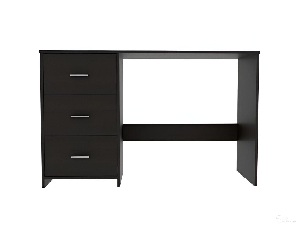 The appearance of 48 Inch Computer Desk with Three Drawers In Black designed by Homeroots in the modern / contemporary interior design. This black piece of furniture was selected by 1StopBedrooms from to add a touch of cosiness and style into your home. Sku: 403782. Material: Wood.