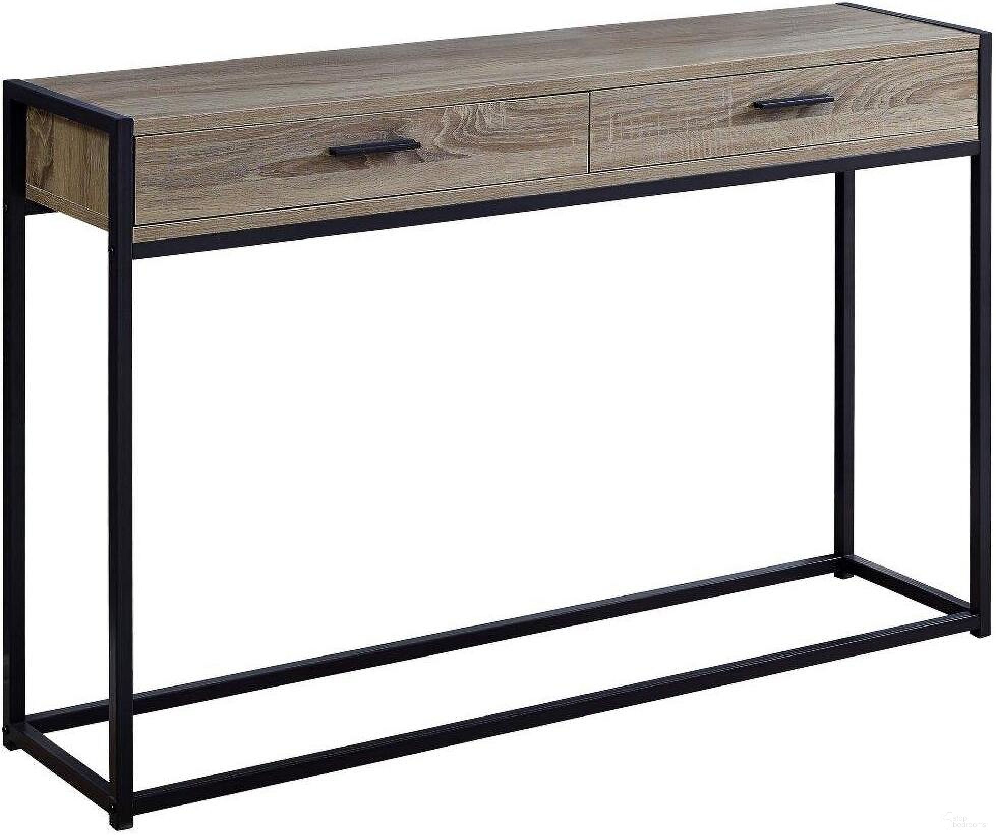 The appearance of 48 Inch Dark Taupe Black Hall Console I 3511 designed by Monarch Specialties in the modern / contemporary interior design. This dark taupe piece of furniture  was selected by 1StopBedrooms from  to add a touch of cosiness and style into your home. Sku: I 3511. Material: MDF.