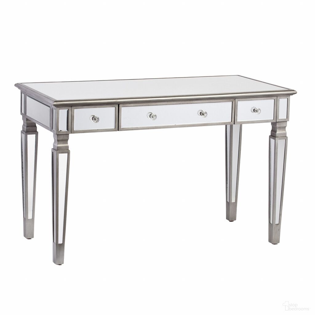 The appearance of 48 Inch Mirrored with Three Drawers In Silver designed by Homeroots in the modern / contemporary interior design. This silver piece of furniture was selected by 1StopBedrooms from to add a touch of cosiness and style into your home. Sku: 402057. Material: Mirrored Glass.
