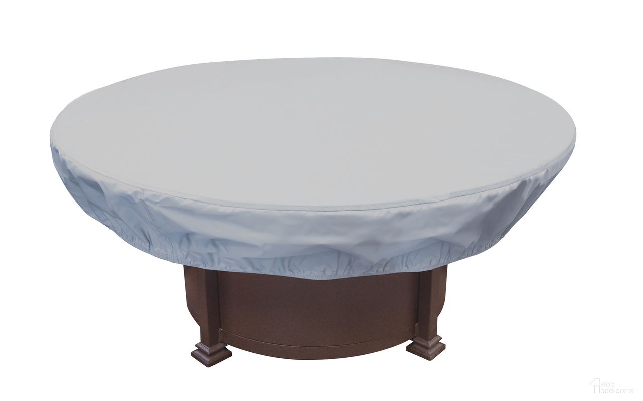48 Inch Round Fire Pit/Ottoman Cover In Grey