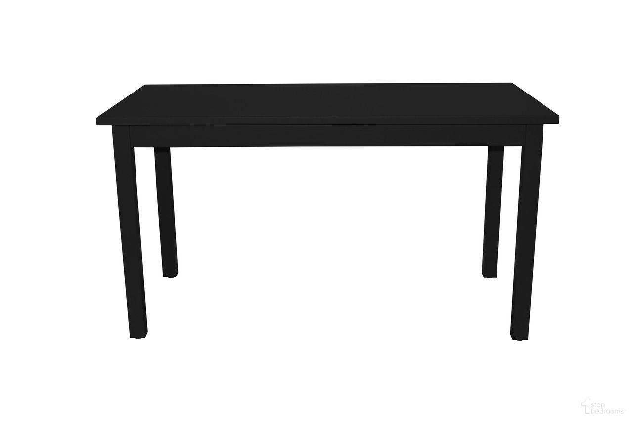 The appearance of 48 Inch Solid Wood Dining Table In Black designed by Homeroots in the modern / contemporary interior design. This black piece of furniture  was selected by 1StopBedrooms from  to add a touch of cosiness and style into your home. Sku: 548856. Table Base Style: Legs. Table Top Shape: Rectangular. Size: 27" x 48". Material: Solid Wood.