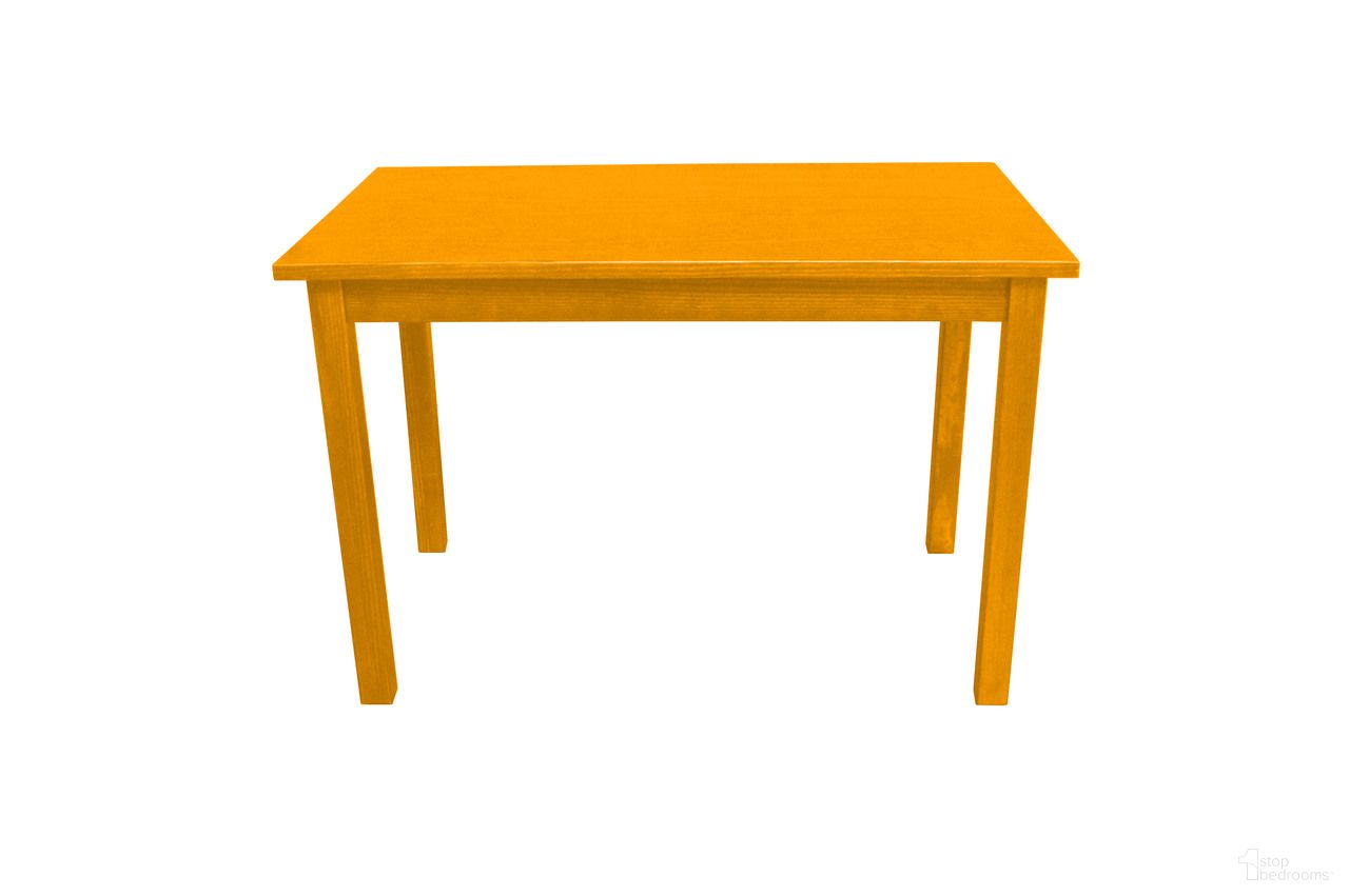 The appearance of 48 Inch Solid Wood Dining Table In Goldenrod designed by Homeroots in the modern / contemporary interior design. This goldenrod piece of furniture  was selected by 1StopBedrooms from  to add a touch of cosiness and style into your home. Sku: 548863. Table Base Style: Legs. Table Top Shape: Rectangular. Size: 27" x 48". Material: Solid Wood.