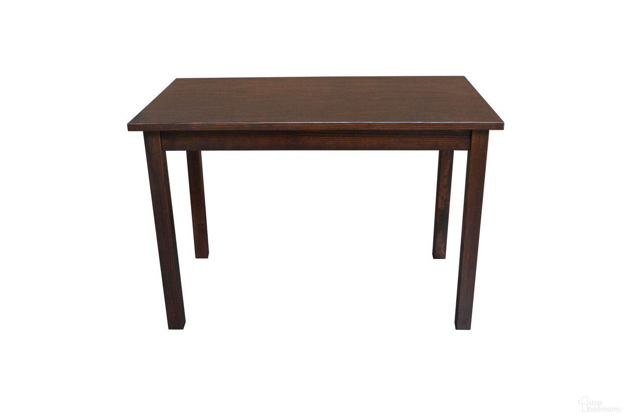 48 Inch Solid Wood Dining Table In Raw Umber