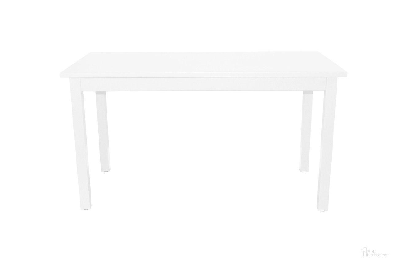 The appearance of 48 Inch Solid Wood Dining Table In White designed by Homeroots in the transitional interior design. This white piece of furniture  was selected by 1StopBedrooms from  to add a touch of cosiness and style into your home. Sku: 548868. Table Base Style: Legs. Table Top Shape: Rectangular. Size: 27" x 48". Material: Solid Wood.