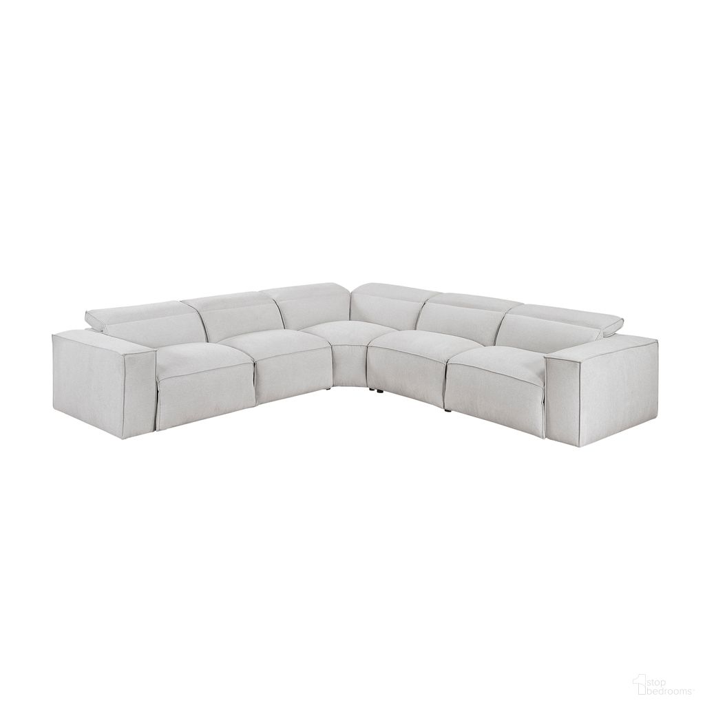 The appearance of 5-Piece Modular Power Reclining Sectional with Power Headrests In Gray designed by Homelegance in the modern / contemporary interior design. This gray piece of furniture was selected by 1StopBedrooms from Phoebe Collection to add a touch of cosiness and style into your home. Sku: 8414GRY-LRPWH;8414GRY-AC;8414GRY-ARPWH;8414GRY-CR;8414GRY-RRPWH. Material: Fabric.